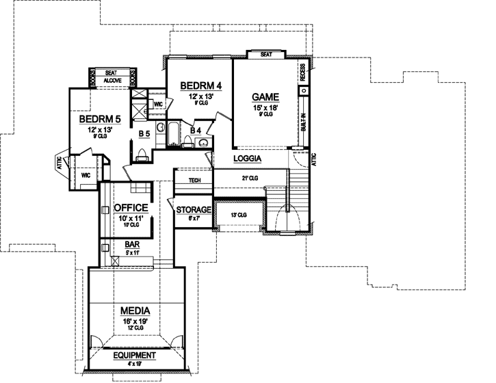 Upper/Second Floor Plan: 63-351