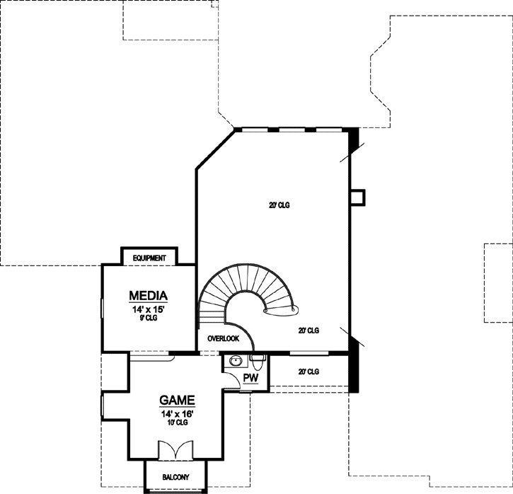 Upper/Second Floor Plan: 63-352