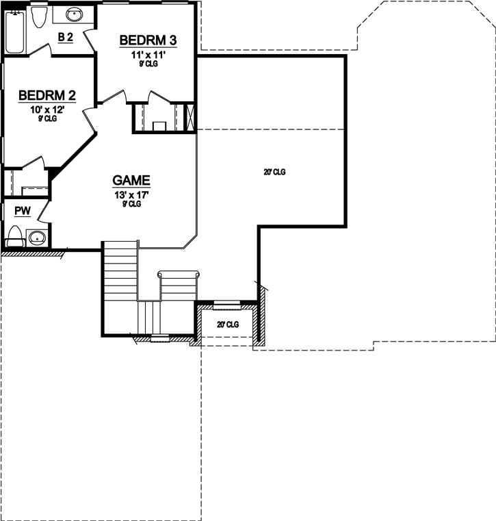 Upper/Second Floor Plan: 63-355