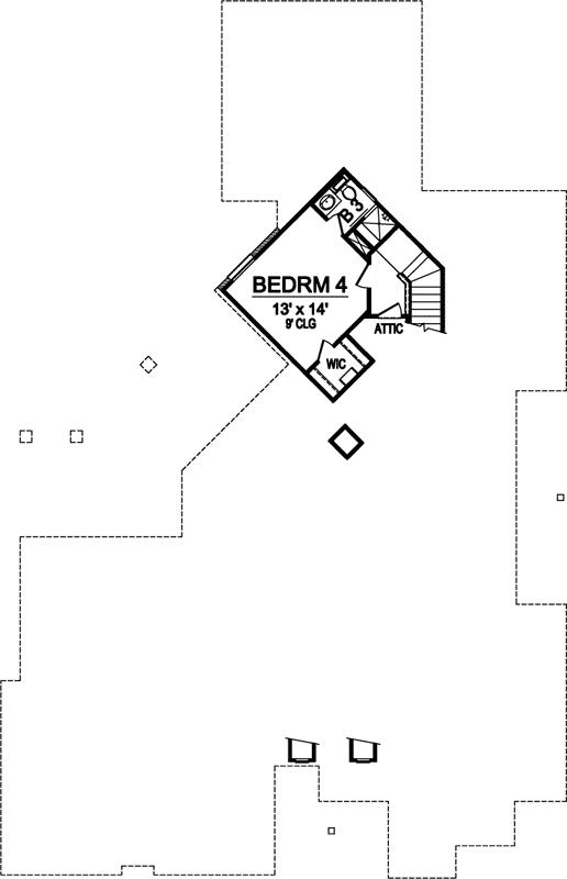 Upper/Second Floor Plan: 63-357