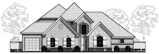 Traditional house plans 63-358 - front exterior, 3,527 sq ft, 3 bed, 2 bath house plans | Monster House Plans