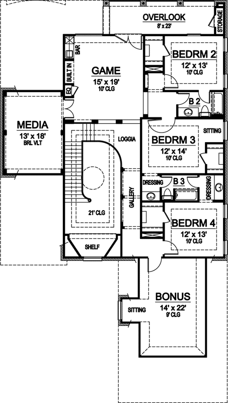 Upper/Second Floor Plan: 63-367