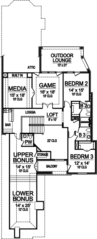 Upper/Second Floor Plan: 63-369