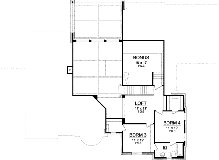 Upper/Second Floor Plan: 63-371
