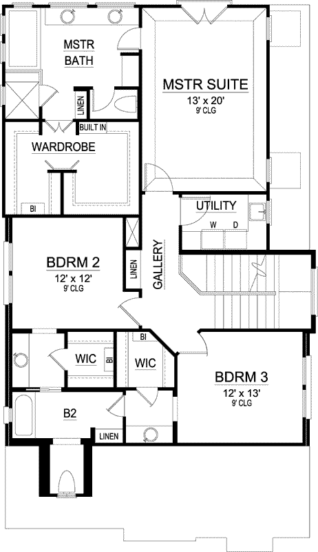 Upper/Second Floor Plan:63-382