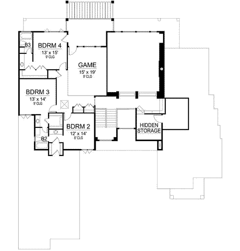 Upper/Second Floor Plan: 63-388