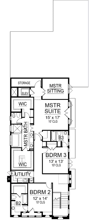 Upper/Second Floor Plan: 63-391