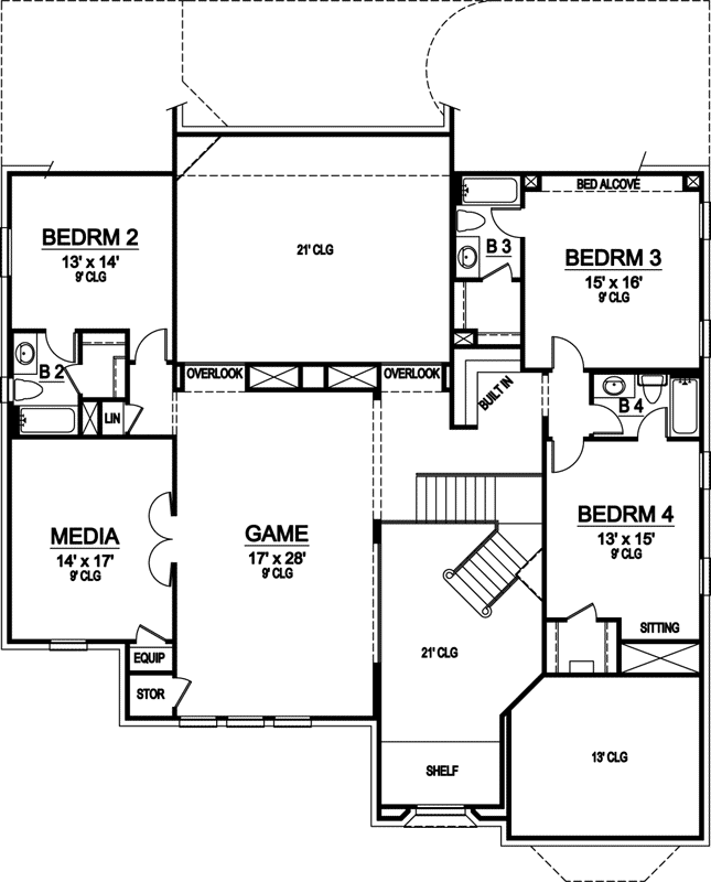 Upper/Second Floor Plan: 63-394