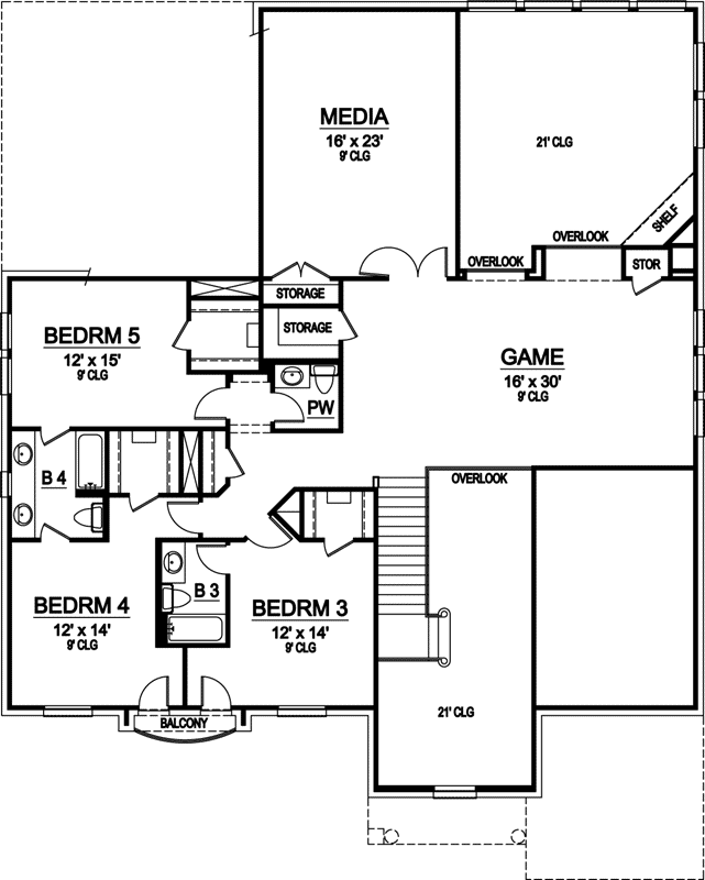 Upper/Second Floor Plan: 63-398