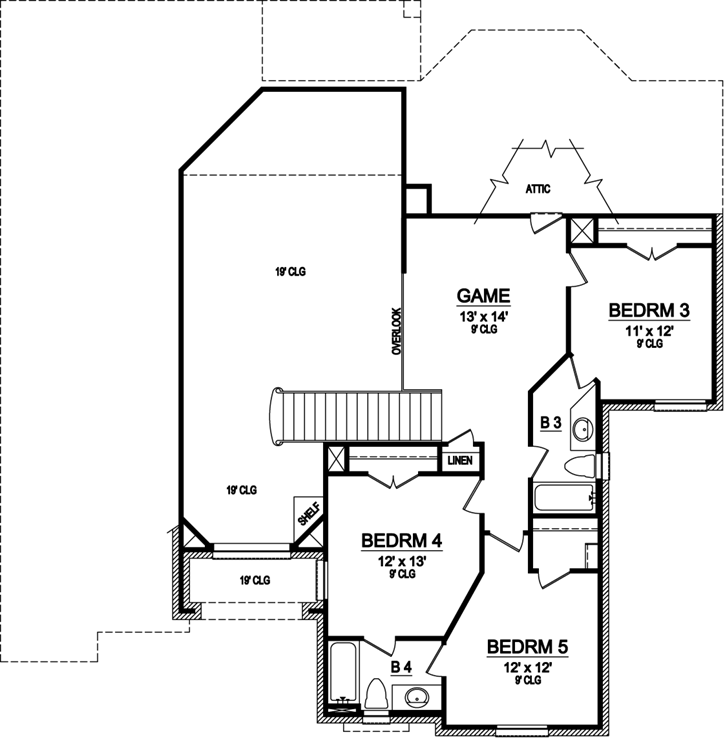Upper/Second Floor Plan: 63-412