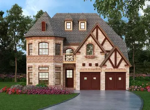 European house plans 63-420 - front exterior, 3,949 sq ft, 3 bed, 3 bath house plans | Monster House Plans