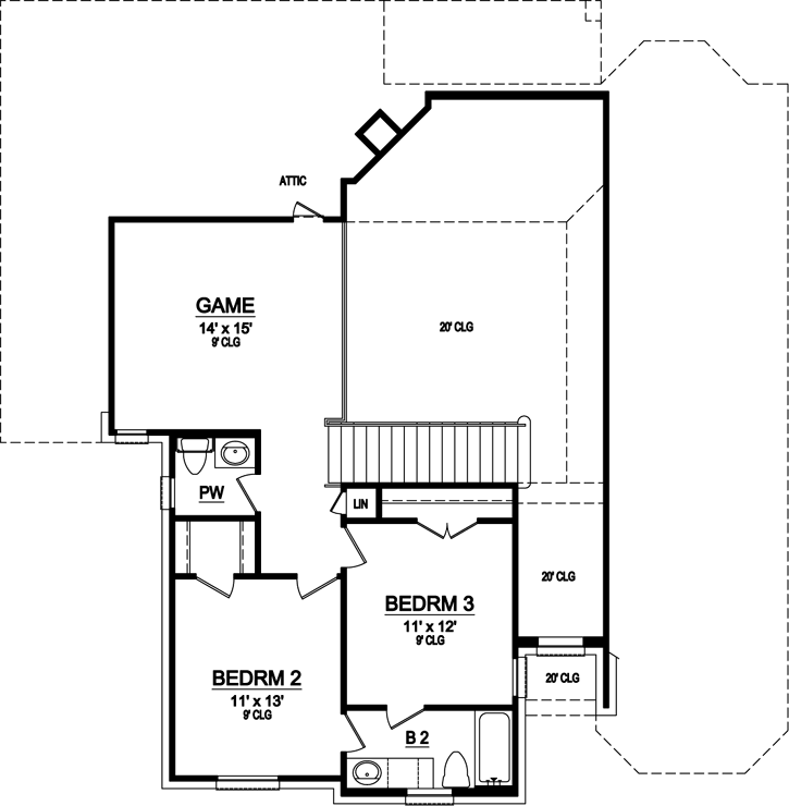 Upper/Second Floor Plan: 63-427
