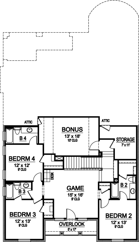 Upper/Second Floor Plan: 63-429