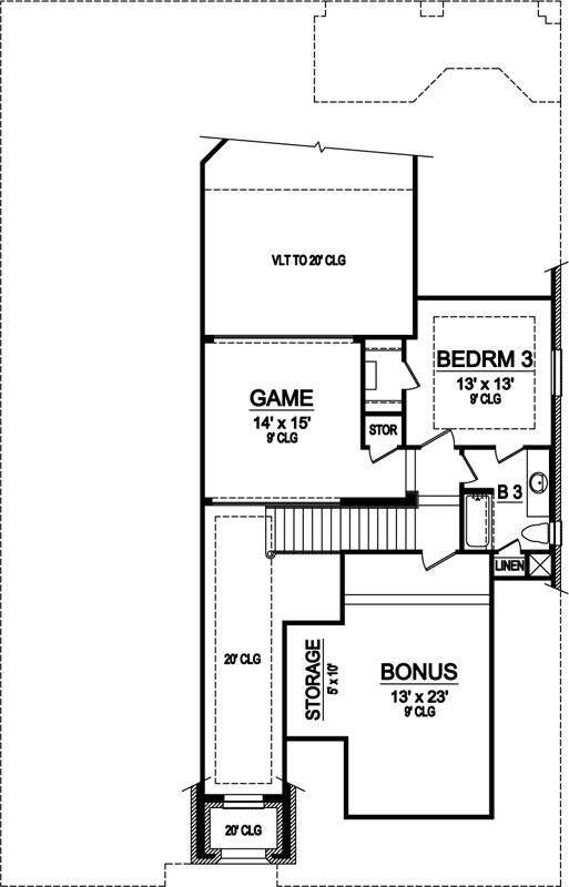 Upper/Second Floor Plan: 63-432