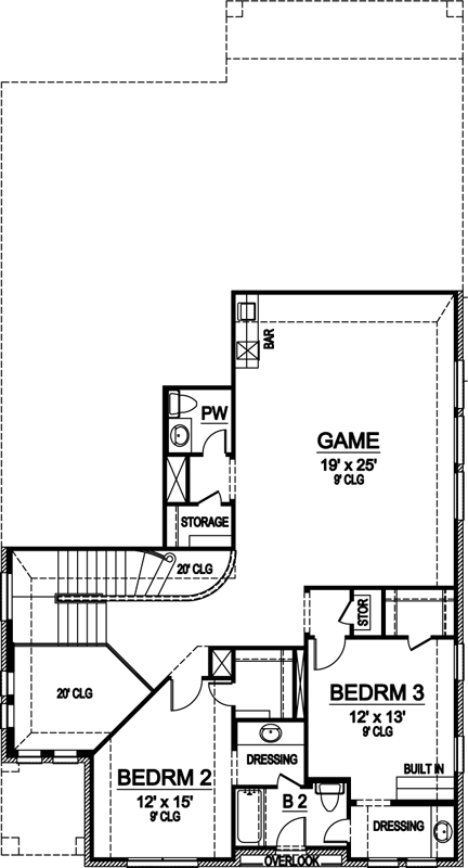 Upper/Second Floor Plan: 63-435