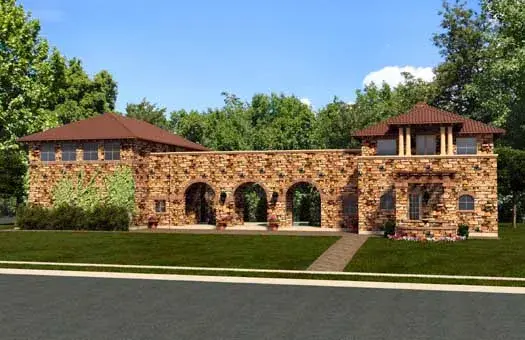 European house plans 63-441 - front exterior, 2,728 sq ft, 2 bed, 2 bath house plans | Monster House Plans