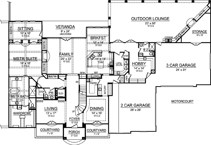 Main Floor Plan: 63-445