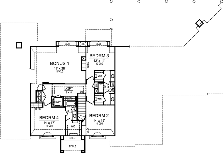 Upper/Second Floor Plan: 63-445