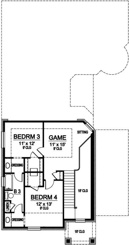 Upper/Second Floor Plan: 63-448