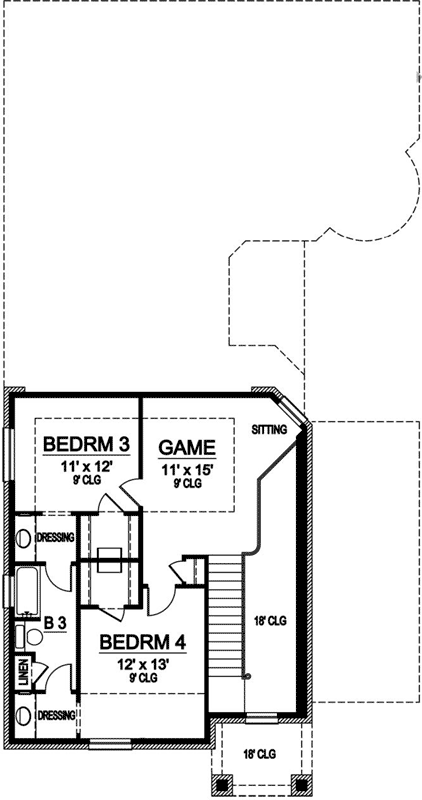 Upper/Second Floor Plan: 63-449