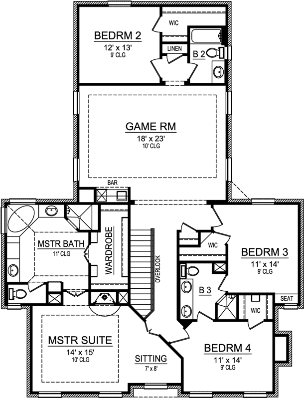 Upper/Second Floor Plan: 63-450