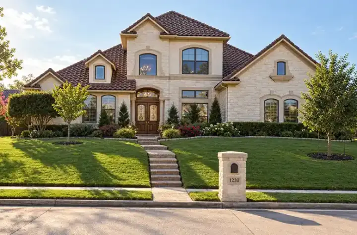 Mediterranean house plans 63-452 - front exterior, 3,761 sq ft, 4 bed, 4 bath house plans | Monster House Plans