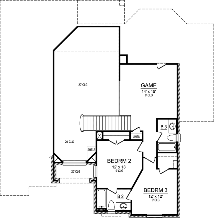 Upper/Second Floor Plan: 63-454