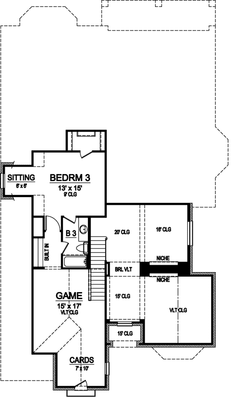 Upper/Second Floor Plan: 63-457