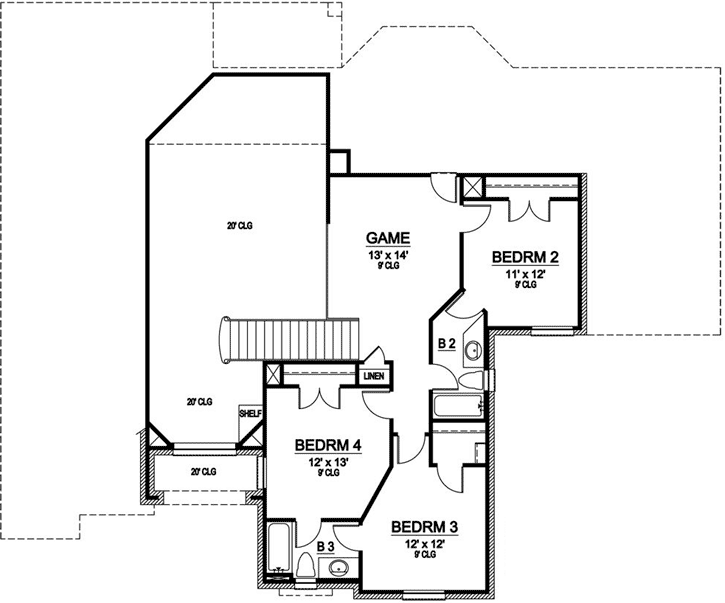 Upper/Second Floor Plan: 63-461