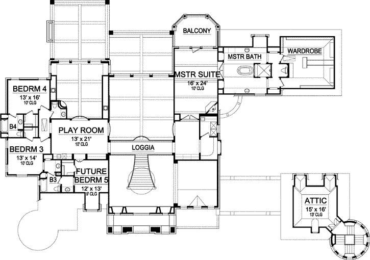 Upper/Second Floor Plan: 63-475