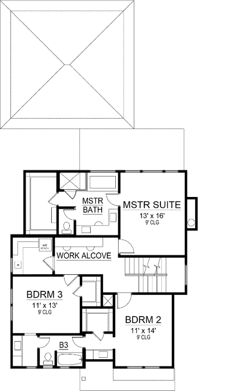 Upper/Second Floor Plan: 63-483