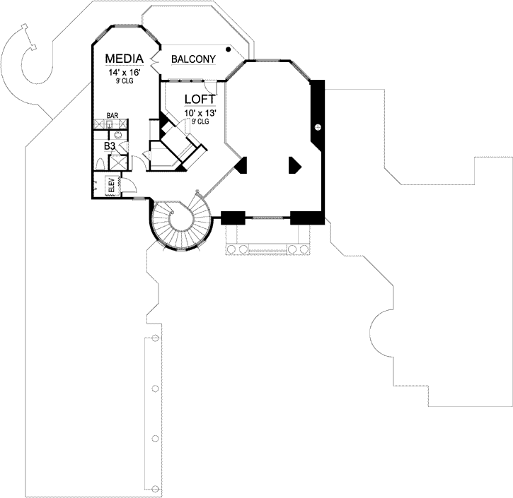 Upper/Second Floor Plan: 63-486
