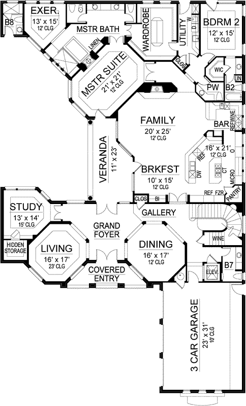 Main Floor Plan: 63-487