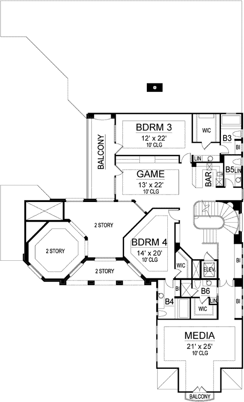 Upper/Second Floor Plan: 63-487
