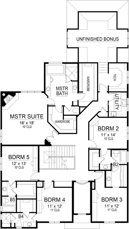 Upper/Second Floor Plan: 63-488