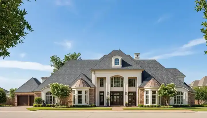 Colonial house plans 63-490 - front exterior, 8,988 sq ft, 5 bed, 7 bath house plans | Monster House Plans