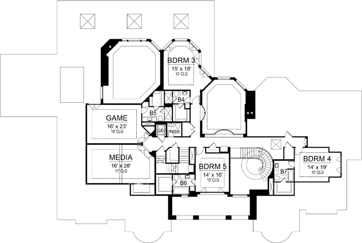 Upper/Second Floor Plan:63-490