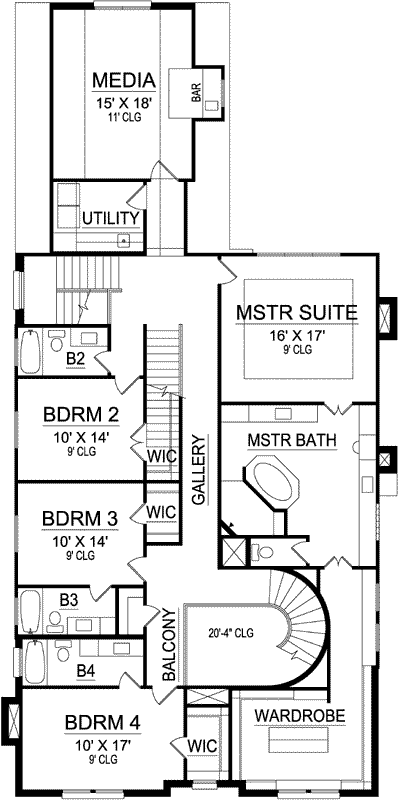 Upper/Second Floor Plan: 63-493