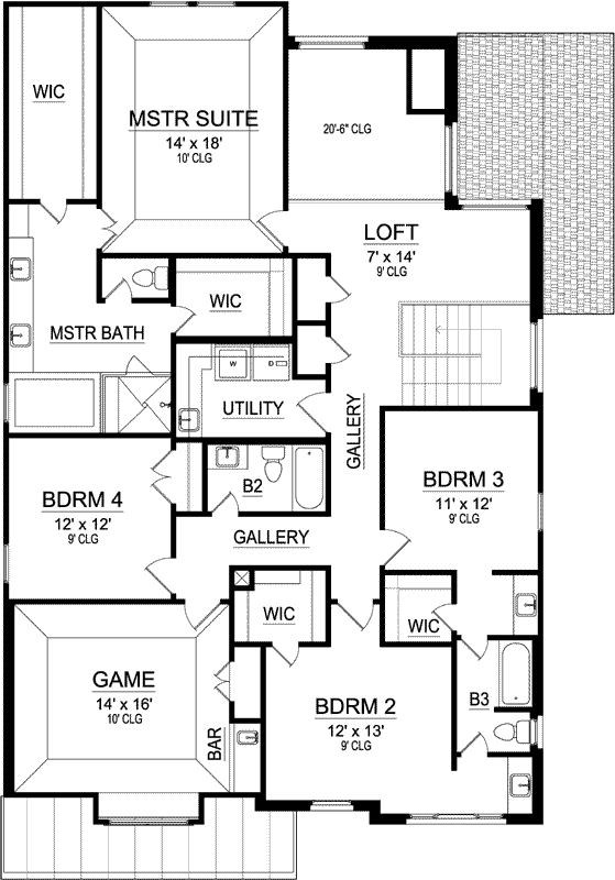 Upper/Second Floor Plan: 63-494