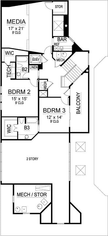 Upper/Second Floor Plan: 63-496