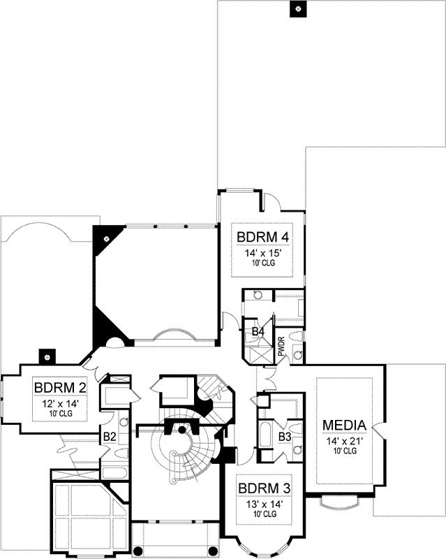 Upper/Second Floor Plan: 63-497
