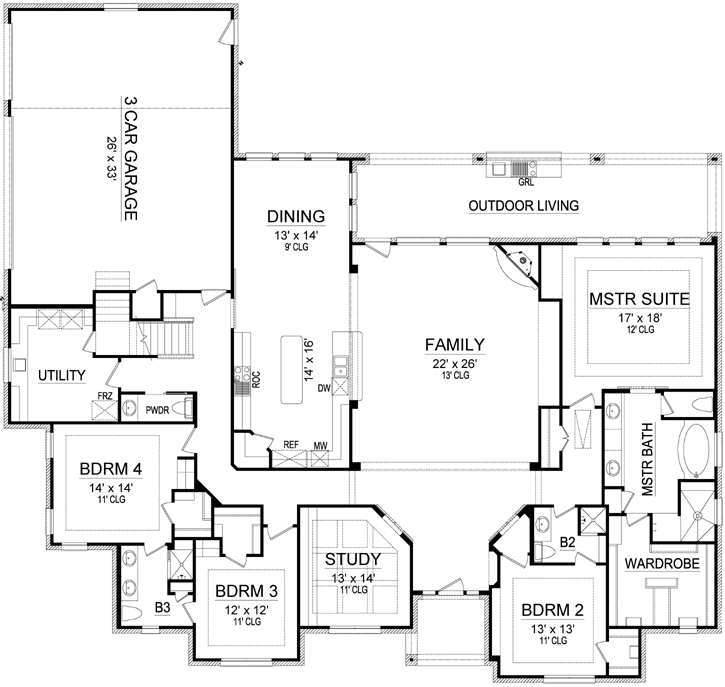Main Floor Plan: 63-507