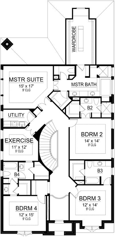 Upper/Second Floor Plan: 63-509