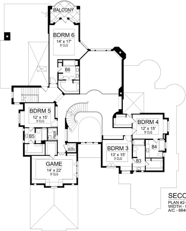 Upper/Second Floor Plan:63-513