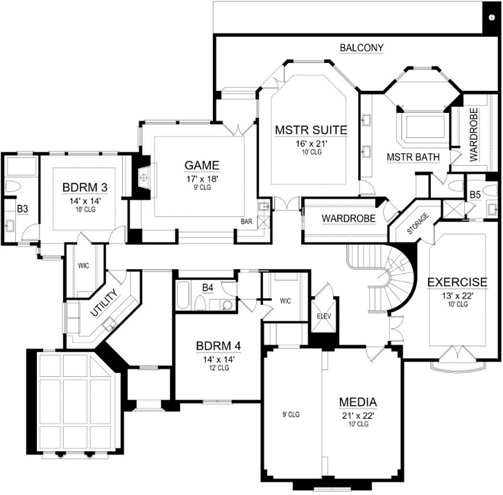 Upper/Second Floor Plan: 63-514