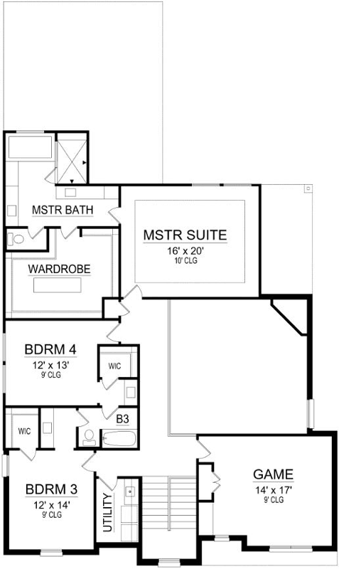 Upper/Second Floor Plan: 63-517
