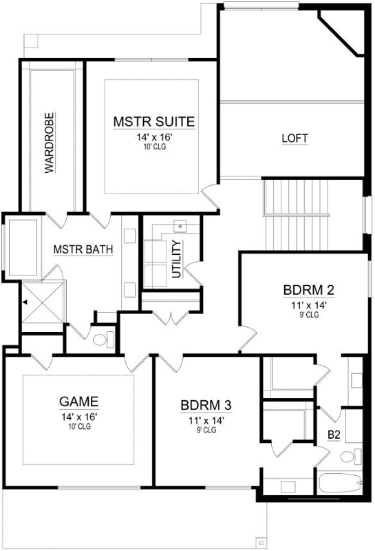 Upper/Second Floor Plan: 63-519