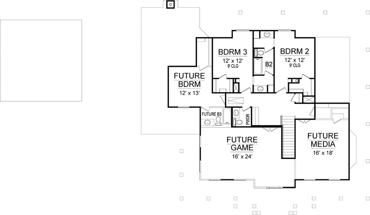 Upper/Second Floor Plan: 63-526