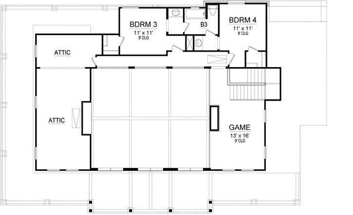 Upper/Second Floor Plan: 63-529
