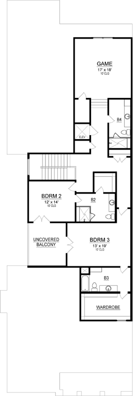 Upper/Second Floor Plan: 63-534